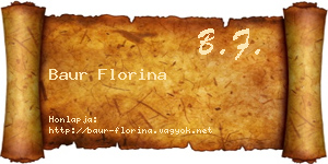 Baur Florina névjegykártya